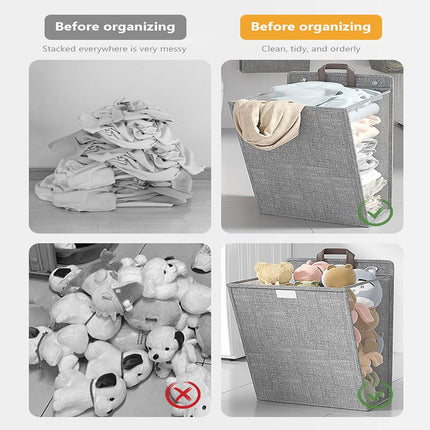 Foldable Laundry Basket Wall Mounted Clothes Storage Basket Household Organizer