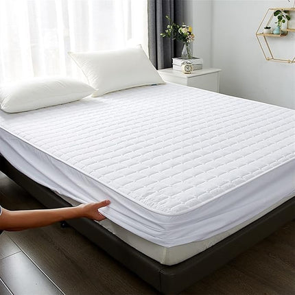 Hotel Mattress Protector Bed Top Cover Waterproof Fitted Sheet Bedroom Hygiene