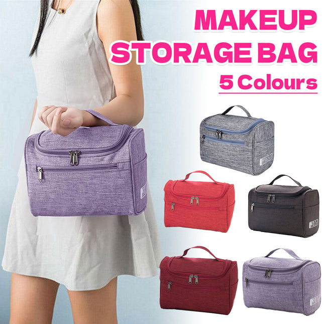 Womens Cosmetic Bag Make Up Case Travel Toiletry Wash Organiser Vanity Nail Box