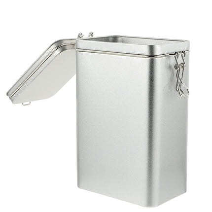 Tea Storage Canister Airtight Coffee Beans Container Iron Food Sealed Jar