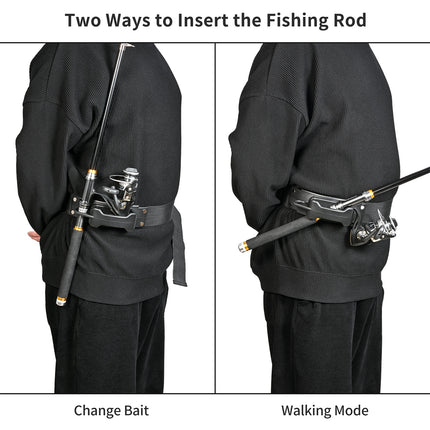 Fly Fishing Hand Rod Holder Adjustable Belt Rod Holder for Fishing Belts Wading