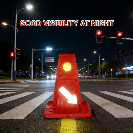 Reflective Traffic Divider Post Lane Separator Direction Arrow Roadwork Durable