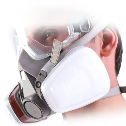 8PCS 6200 Protective Face Mask Respirator with 2 Filters for Painting Sanding