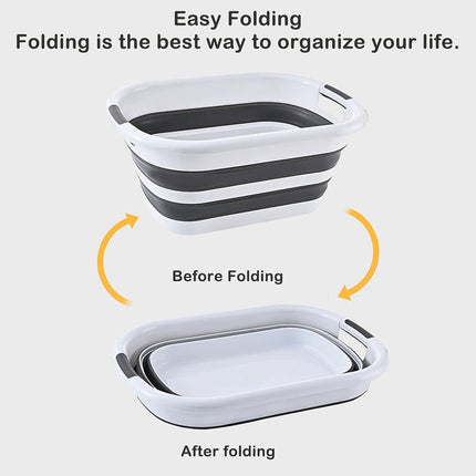 Foldable Laundry Basket Collapsible Washing Clothes Bin with Handles for Home