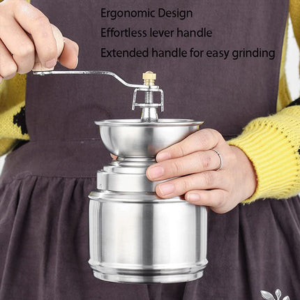 Manual Stainless Steel Grinder with Ceramic Core for Coffee Beans Rice Sesame
