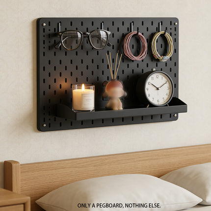 Acrylic Pegboard Shelf Wall Mounted Storage Display Rack Home Office Daily Use