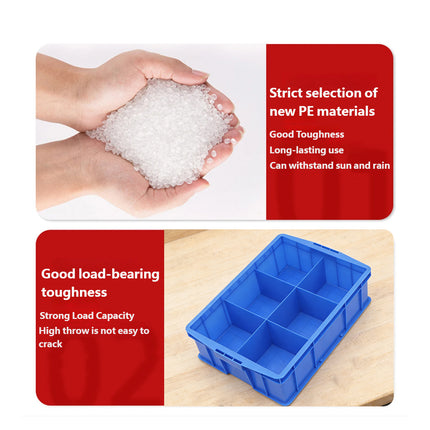 Thickened Plastic Storage Box 3/6 Compartments Storage Box for Hardware Tools