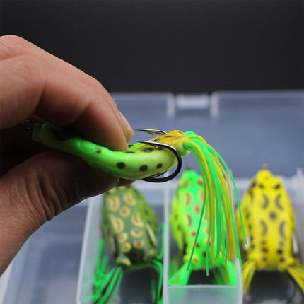 5pcs Soft Frog Lure Set Fishing Bait Frog Fake Lures for Bass Fishing Tackle