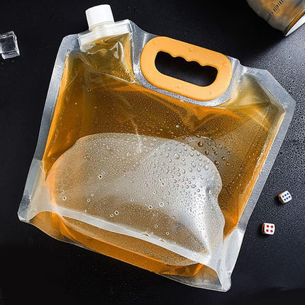 20PCS Portable Clear Water Storage Bags 1.5L 2.5L with Cap for Camping Picnic