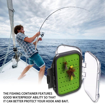 Fly Fishing Hook Box Portable for Fishing Fly Bait Hair Hook Secure Storage