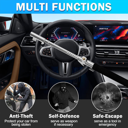 Multi Functional Car Anti Theft Steering Wheel Lock Security Bar for Vehicle Use