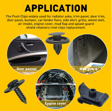 50PCS Car Fastener Set for Auto Body Trim Bumper Fender Replacement Repair