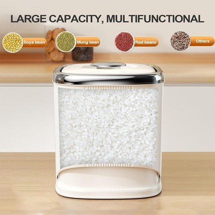Rotating Rice Bucket Durable Large Capacity for Kitchen Grain Flour Rice Use