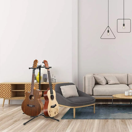 2/3Head Guitar Stand with Height Adjustment Foldable Holder Guitar Stand Bass