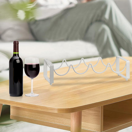 Iron Wine Rack Bottle Holder Metal Display Stand Tabletop Decorative Storage