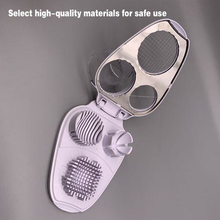 Egg Slicer Kitchen Egg Cutter Stainless Steel Boiled Egg Cutting Tool for Salad