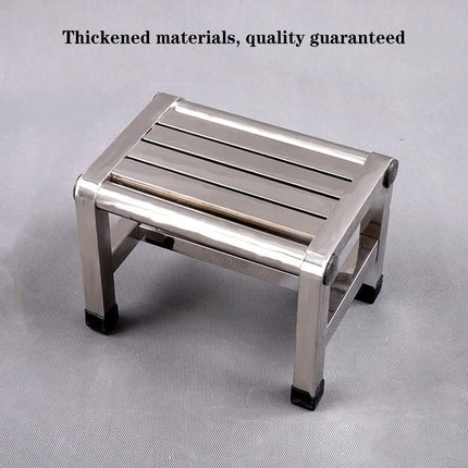 Household Waterproof Stainless Steel Square Stool  Anti Slip Durable SpaceSaving