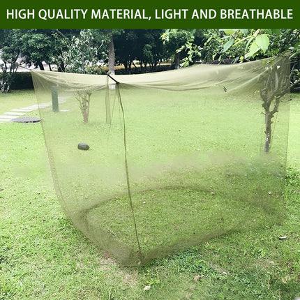 Outdoor Folding Bed Mosquito Net Army Green Summer for Travel Camping Hiking