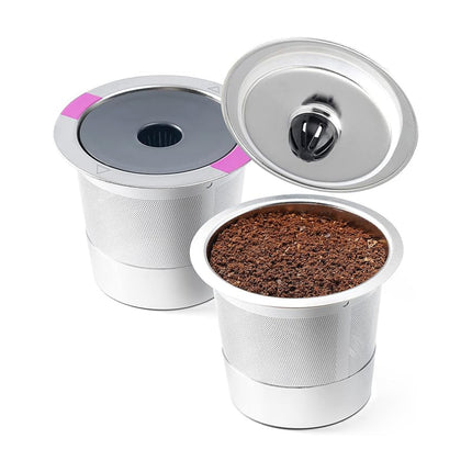 2 Pack Stainless Steel K-Cups Coffee Pod Filters Reusable Durable For Cafe