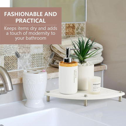 Drain Mat Tray Set Countertop Dish Drying Organizer With Metal Feet For Kitchen