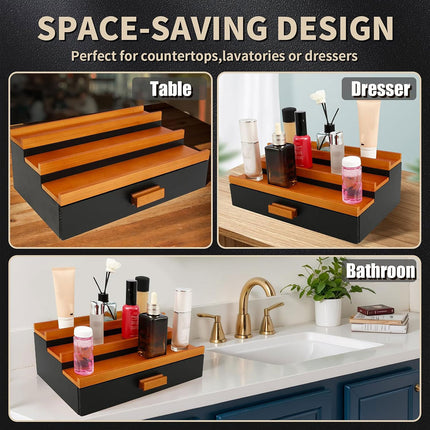 Wooden Storage Box Drawer Shelf Organizer Wooden Chest Home Decor Storage