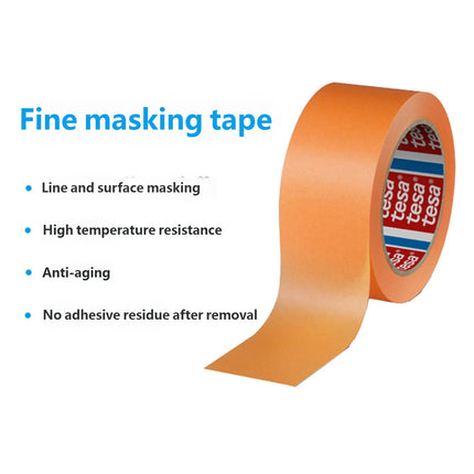 Orange Washi Masking Tape Fine Paint Heat Resistant Hand Tearable 5cm x 50m