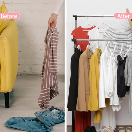 Double Rail Clothes Drying Rack For Indoor Outdoor Laundry Space Saving Durable