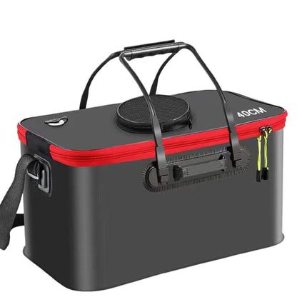 Portable Folding EVA Fishing Bucket Multi Use Live Fish Container with Strap