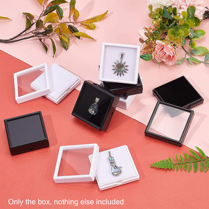 Glass Cover Transparent Bare Stone Box Diamond Acrylic Gem Display Storage Props