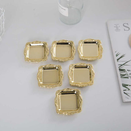 Plastic Square Plates 12pcs Small Reusable Serving Dishes for Party Dinner