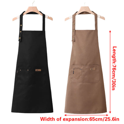 Adjustable Work Apron Neck Strap Waist Tie Kitchen Cooking Bib Apron Men Women