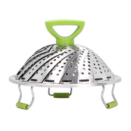 Folding Stainless Steel Steamer Basket Expandable Safe Durable Easy To Use