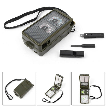 10 in 1 Multifunctional Compass for Outdoor Survival Hiking Camping Navigation