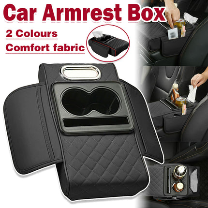 Car Armrest Pad Central Console Storage Box Lift Cushion Rest Support Organizer
