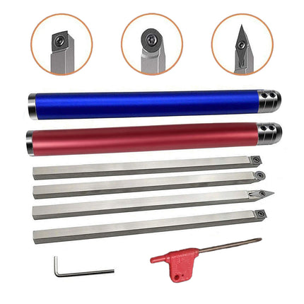 8PCS Wood Lathe Turning Tool Set High Speed Steel For Woodworking Craft Durable