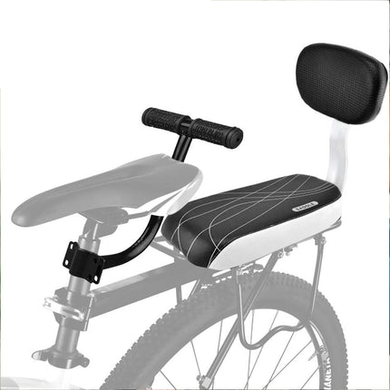 Padded Rear Passenger Bike Seat Kit With Backrest Handle