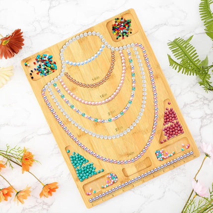 Wooden Beading Board DIY Bracelet Anklet String Design Bead Decoration Plate