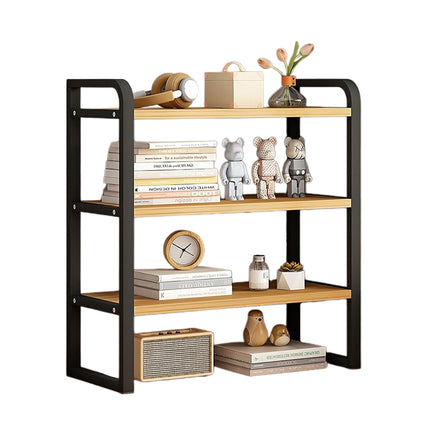3-Tier Adjustable Desktop Storage Rack Space Saving Sturdy for Office Home Use