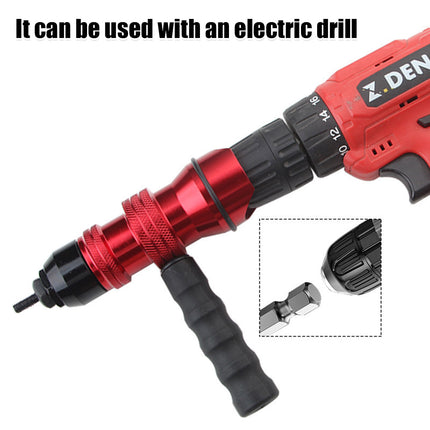 Rivet Nut Setter Drill Adapter M3-M10 with 30 Rivet Nuts Hardware Repair Kit