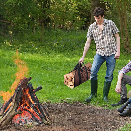Outdoor Firewood Tote Bag Portable Durable for Outdoor Campfire Wood Storage
