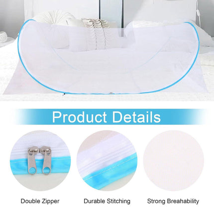 Pop Up Mosquito Net Foldable Portable Bed Travel Dormitory Adjustable Size