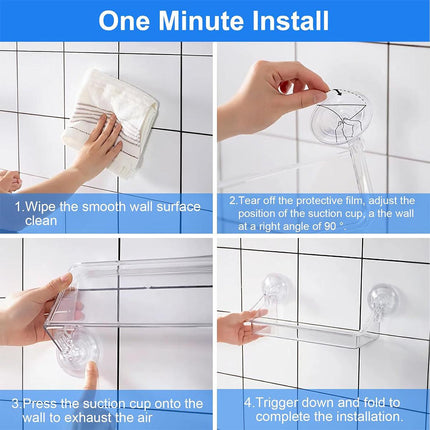 Wall Mounted Bathroom Shelf Storage Box Organizer with Drainage for Home Use