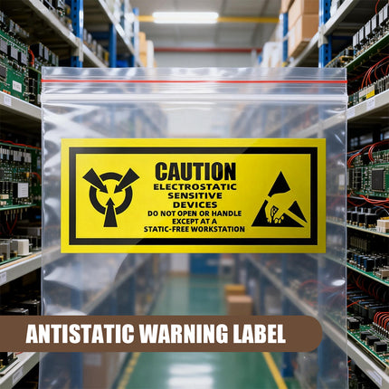 Anti Static Warning Sticker Label Easy to Use Eye-Catching for PC Electronics
