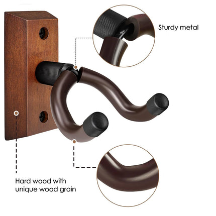 2PCS Guitar Wall Hanger Hook Holder Stand for Bass Ukulele Instrument Storage