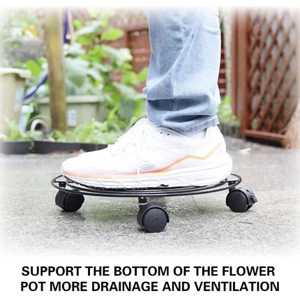 2PCS Mobile Plant Stand with Brake Wheels Adjustable for Potted Plants Easy Move