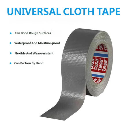 Cloth Duct Tape Grey Pipe Sealing Repair Waterproof Hand Tearable 4.8cm x 50m