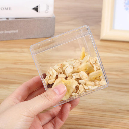 20pcs Transparent Biscuit Box Plastic Cake Box Pastry Dessert Storage Container