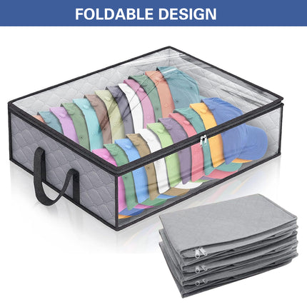 2PCS Hat Storage for Baseball Caps Organizer Holds 40 Hats Visual Storage Bag