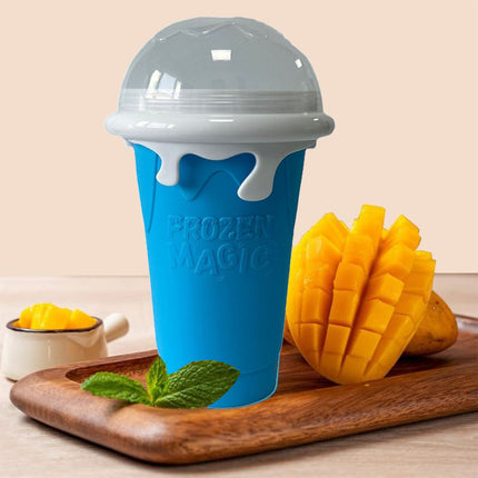 Portable Silicone Smoothie Cup 330ml Leak-Proof Reusable Outdoor Home Office Use