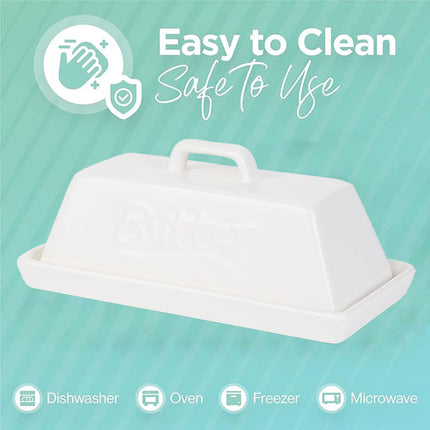 Large Capacity Sealed Ceramic Butter Tank Universal Model With Lid Storage Box